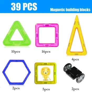 30/32/34/39pcs Mini Magnetické Dizajnér DIY stavebné Bloky súpravy zadarmo nálepka, 3D Magnetické Dizajnér Vzdelávania Vzdelávacie Tehly Hračka