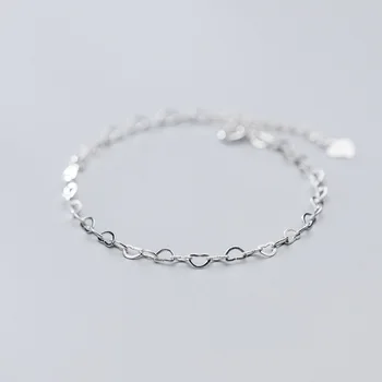 MloveAcc Vysokej Kvality 925 Sterling Silver Bangles Náramky pre Ženy Mincový Striebro Šperky
