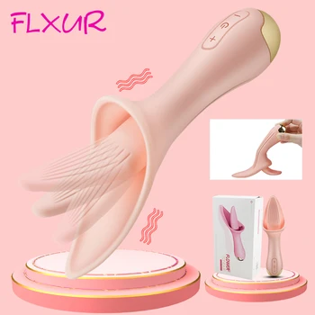 FLXUR 10 Režimy Jazyk Vibrátor Bradavky Masér G Mieste Klitorisu Lízanie Stimulátor Žena Masturbator Sexuálne Hračky pre Ženy