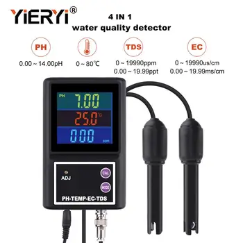 Yieryi 6 v 1 pH Teplota ES TDS meter tester Multiparameter kvality vody analyzer monitorovacích zariadení pre natatorium
