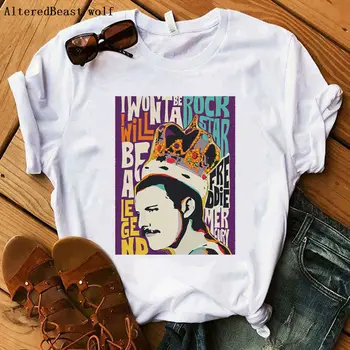 Freddie Mercury t shirt žien chcem oslobodiť tlač móde kráľovná tričko ženy krátky rukáv o-krku topy kráľovná tričko oblečenie