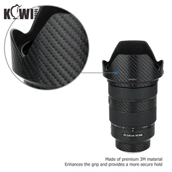 Objektív fotoaparátu a Objektívu Kapota Pokrytie Pokožky Nálepka Pre Sony FE 24-70mm f/2.8 GM Objektív (SEL2470GM) Kryt Protector Carbon Fiber Čierna