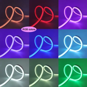 Neon LED Pásy Svetla Stenu Dotyk Diaľkové RGB Neónový nápis Mäkké Lano Svetlá 220V 110V Vodotesné Svietidlo String Domov Dovolenku Dekorácie