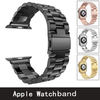 Luxusná Nerezová Oceľ Remienok pre apple hodinky kapela 42mm/38mm/44 mm/40 odkaz náramok Watchband pre iWatch 4/3/2/1 kovové zápästie pásu