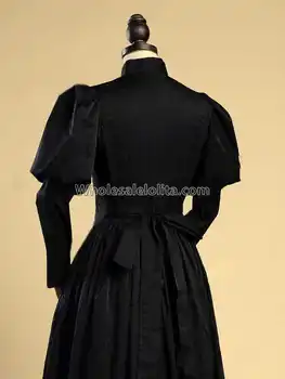Viktoriánskej Edwardian Gotický Steampunk Čierna Čarodejnica Penny Hrozný Frock Šaty Šaty Divadelné Ženy Kostým Kabát
