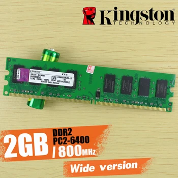 Kingston Ploche pamäť 2G 2GB 800MHz PC2-6400 DDR2 PC pamäte RAM (široká verzia Kingston čip) 800 6400 2G 240-pin KVR800D2N6/2G