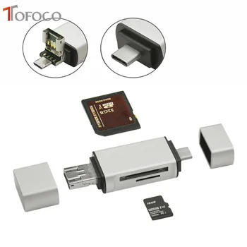 TOFOCO All in One Čítačka Kariet s USB Typ-C Micro USB 2.0 TF Pre SD Kariet USB Adaptér Pre Tablety Notebooky Počítače