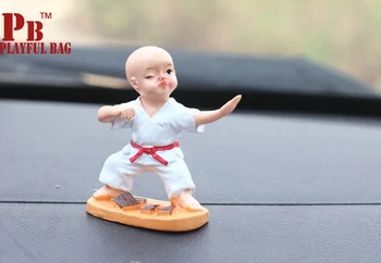 PB Hravé bagThe najlepší darček, aký kreatívny živice remeslá auto dekorácie cartoon bábika 6pcs Čínskej Kung-Fu mních Festival Mini Obrázok 6typ