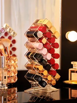 16 Mriežky Akryl Make-Up Organizátor Úložný Box Kozmetické Rúž Šperky Box Prípade Držiak Displeja, Stojan Tvoria Organizátor