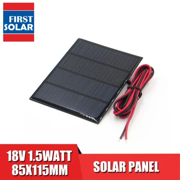 18V DC 1.5 Watt Solárny Panel Polykryštalických Kremíkových DIY 12V Batérie, Nabíjačky Modul Mini Solárne drôtu, hračky