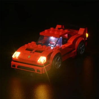 Budovy Blokov LED Osvetlenie Držiak Pre Ferrari F40 Competizione 75890 (LED Zahrnuté Len, Č Kit) Pre Deti, Vzdelávacie Hračky