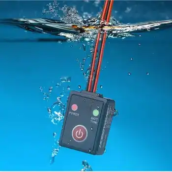 Hobbywing Elektronický vypínač 30850000 vodotesný pre RC prijímač viaceré funkcie pre nízke napätie kapacita batérie označenie