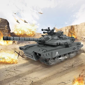 Vojenské série druhej svetovej VOJNY Izraelské Merkava MK4 hlavný bojový tank Soldier zbraň DIY Model Stavebné kamene, Tehly, Hračky, Darčeky