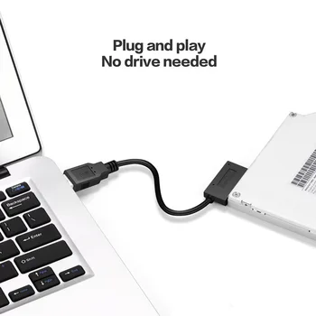 USB 3.0 pre SATA 7+6(13pin) Converter Adaptér Kábel pre 2.5' '3.5