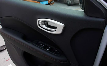 ABS Chrome Dvere Auta Rukoväť Miska Kryt Dekorácie Interiéru Čalúnenie 4pcs/set Pre Jeep Compass 2017 2018