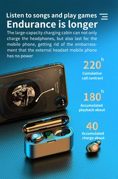 F9-13 TWS Dotyk Bluetooth Slúchadlo Bluetooth 5.1 Wireless Headset 9D Zníženie Hluku Priestorový Zvuk Stereo Slúchadlá