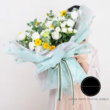 20pcs 60x60cm nepremokavé kórejský baliace papiere kórejský polka dot kvetinové kytice kvetinárstvo balenie remeselných prác svadobné party dec.