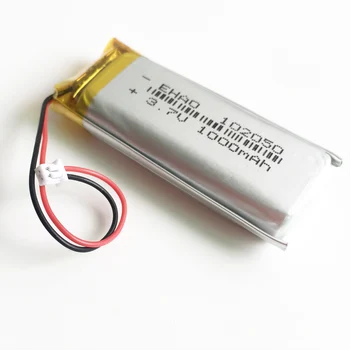 10 ks 3,7 V 102050 1000mAh lítium-polymérová lipo Nabíjateľná batéria JST 1,25 mm konektor 2pin pre KTV domácnosti, káblové, mikrofón GPS