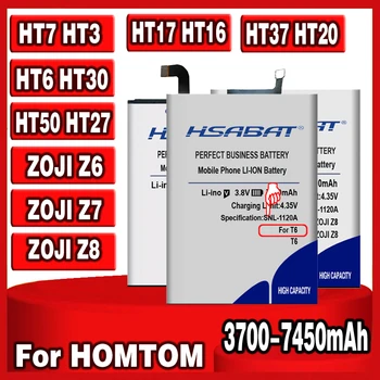 HSABAT 7450mAh Batérie pre HOMTOM HT37 HT20 HT17 HT16 HT7 HT3 Pro pre Homtom HT6 S16 HT50 HT27 HT30 ZOJI Z6 / ZOJI Z7 / ZOJI Z8