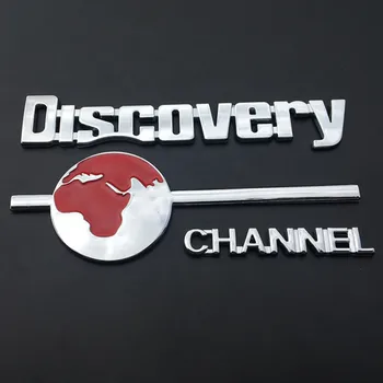 Kovové Discovery Channel Siete Ázia 3D Auto Nálepky Predný Blatník Zadný Kufor, Znak, Odznak Na Jeep Dodge Land Rover Auto Styling