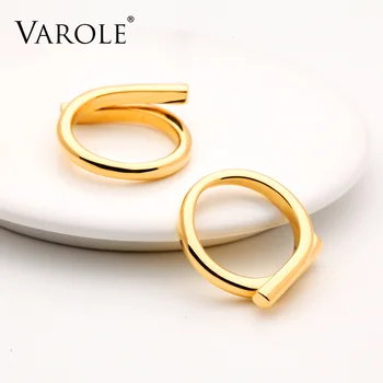 VAROLE Minimalistický Prstene Pre Ženy Prekročenie Čiary Zlatá Farba Prst Prsteň Módne Šperky Strany Darček Veľkoobchod