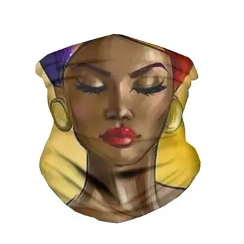 HYCOOL Nový Príchod Outdoor Šatku Maska Umenie Africké Čierne Dievča Kvetina Tlače Vietor-dôkaz Magic hlavový most Vonkajšie Cyklistické Krku Šatky