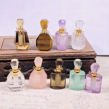 Prírodný Krištáľ Mini Parfum Fľašu 3ML Prenosné Móda Cestovanie Kozmetika Kontajner Domáce Dekorácie