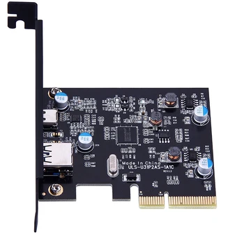 2 Porty Externý USB 3.1 (10Gbps) PCI Express Karta tp 1 X Typ C & 1 x Typ Portu