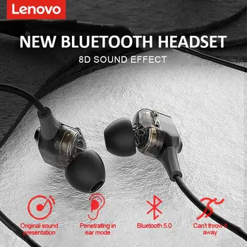 Originálne Lenovo QE66 V5.0 Bezdrôtové Bluetooth Slúchadlá Štyri Reproduktory Stereo Magnetické Neckband Športové Slúchadlá Slúchadlá Pre Xiao