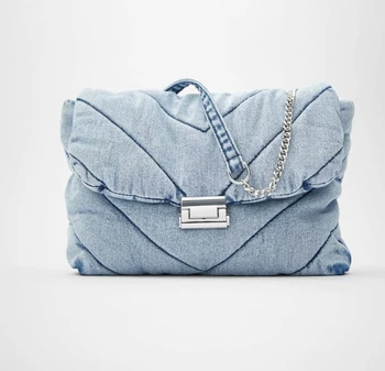 Luxusné značkové džínsy tašky ženy denim reťazca crossbody tašky pre ženy 2020 dámske kabelky tašky cez rameno messenger žena