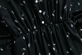 Black Šifón Midi Šaty tvaru Elegantné Nad kolená Šaty 2020 Jeseň A-line Office Lady Úplné Nový Pás Objímanie Slim