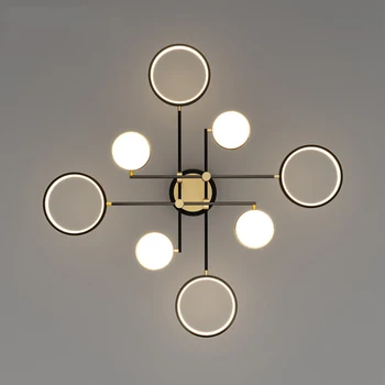 Moderné LED Luster Osvetlenie Obývacej Izby, Spálne, Novej Lampy Zlato Rám Hliníkové Dropshipping Vnútorné Zariadenie Svetlo Listry