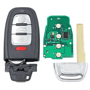 3 Tlačidlá+1 Smart keyless diaľkové tlačidlo 315MHz 433MHz 868MHz s čipom pre Audi A6, A7, A8, RS4 RS5 O5 A5 S4 8T0 959 754C 8T0 959 754D