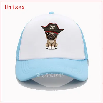 Roztomilý Pug Šteňa Pirát baseball čiapky pre ženy mens klobúky a čiapky snapback klobúk dizajnér klobúk anime klobúk čierne žije ohľadu na to, spp v pohode