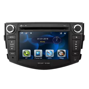 WINCE 7 Palcový 2 Din autorádio DVD pre Toyota Rav 4 toyota RAV4 Audio-Video, Stereo GPS Navigácie Zrkadlo Odkaz
