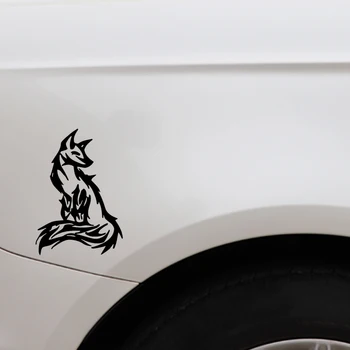 Auto Samolepky Módne Fox Zvierat Obtlačky Vysoko Kvalitného PVC Auto Dekorácie Príslušenstvo Nálepky Waterproof Black/white,17 cm*12 cm