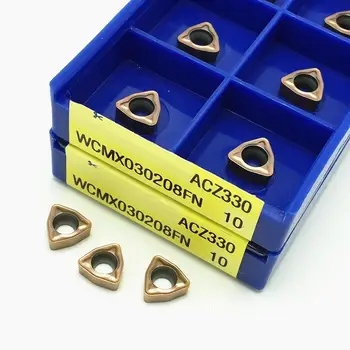 Otáčania nástroja WCMX030208 ACZ330 WCMX030208FN karbidu vložiť sústruženie a frézovanie CNC fréza nástroj v tvare U vŕtať groove rezanie
