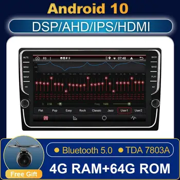 Bosion 8/9 palcový Android 10.0 Univerzálny autorádio 1 Din autorádio DVD Prehrávač, GPS, WIFI, Bluetooth MP5 Prehrávač DSP IPS