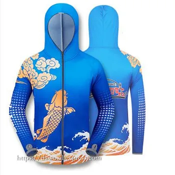Nové Rybárske Oblečenie Anti-UV Priedušné Rýchle sušenie Profesionálne Dlhým rukávom s Kapucňou Rybárske Tričko