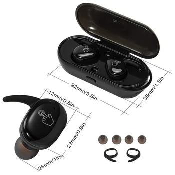 TWS4 Bluetooth Touch Slúchadlá S Nabíjanie Box Slúchadlá Športové Nepremokavé Binaural Slúchadlá Bluetooth 5.0 Bezdrôtový Headset