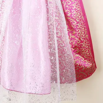 Princezná Belle&Rapunzel elegantné šaty dievčatá cosplay party šaty populárne plesové šaty