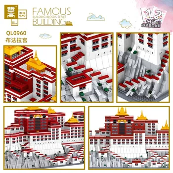 3649 KS QL0960 Na Palác Potala Architektúra V Číne Lhasa Tibete Slávne Stavby, Stavebné kamene, Tehly Hračky Narodeniny Gfits
