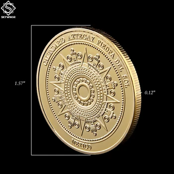 5 KS/Veľa Mexiko Mayský Kalendár Proroctvo Kalendár Pamätné Token Zlatej Mince v Zbierke