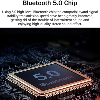 TWS Bluetooth 5.0 binaural mini neviditeľný magnetický dotyk headset LED digitálny displej 3500 mAh môžete nabiť mobilný telefón
