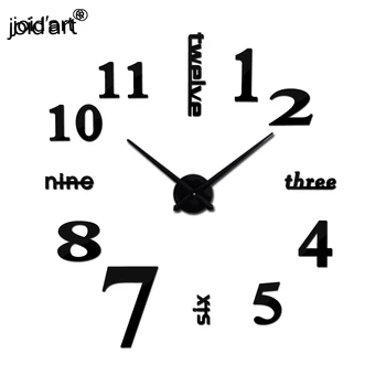 Nové nástenné hodiny pozerať hodiny reloj de porovnanie domáce dekorácie 3d Stenové Nálepky akryl špeciálne nálepky Obývacia Izba Ihly