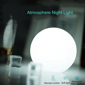 LED Vnútorné Vonkajšie Záhradné Krajina Atmosféru Nočné Svetlo Nabíjateľná Diaľkové Ovládanie RGB Farebné Vodotesný LED Loptu Lampa
