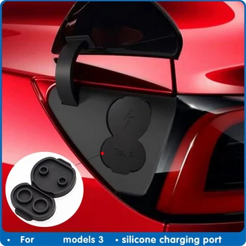 Silikónový Ochranný Kryt pre Tesla Model 3 Nabíjací Port Model Y Vodotesný, Prachotesný Prachu Plug Európska Verzia 2017-2020