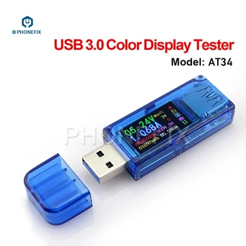 PHONEFIX USB Nástroj Testu 3.0 Farebný Displej Tester Multimeter Voltmeter Ammeter Napätie Prúd LCD Displej Tester pre Telefón Opravy