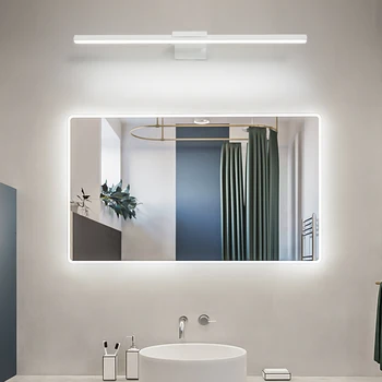 Nový Moderný led zrkadlo osvetlenie, L400/600/800mm Predné Zrkadlo kúpeľňa svetlo umyváreň AC110-220V Black/White Skončil Zrkadlo, Lampa