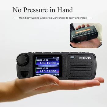 Predpredaj Retevis RT73 DMR Digitálne Mobilné GPS UV Dual Band 20W Mini Digital Auto Rozhlasovej Stanice v Ruke Mikrofón + Kábel